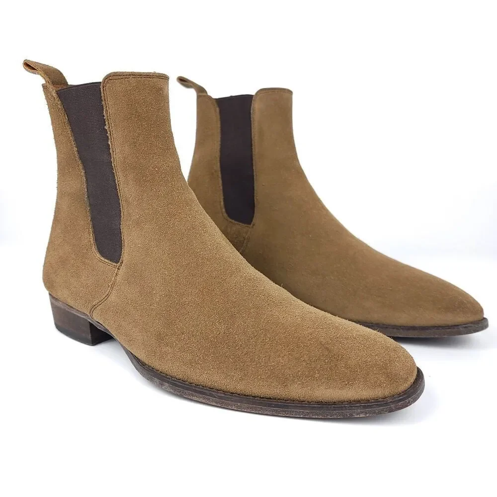 ORO THE ALPACA GRANADA CHELSEA BOOTS Tan Brown Elevated Western Quiet Luxury 7